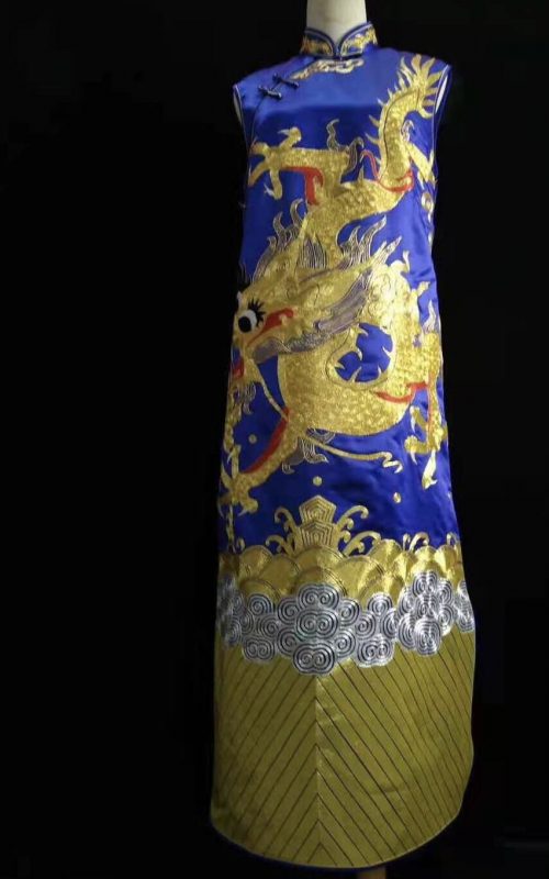 61101 Handmade embroidery Chinese Chi-pao( Cheongsam) blue 61101 Handmade embroidery Chinese Chi-pao( Cheongsam) blue